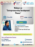 Webinar on Session on Entrepreneurship Development Phases 2020 Webinar Poster